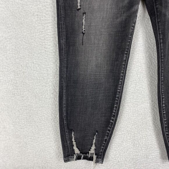 NWOT Liverpool Jeans Womens 16/33 Gray Abby High Rise Crop Skinny Button Fly - Picture 2 of 16